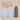 Liquid collagen subscription offer with two cylindrical containers and a water bottle on a beige background.